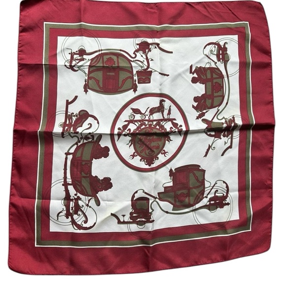 Hermes Accessories - HERMES Paris Les Parfumes 100% Silk Twill Square Scarf